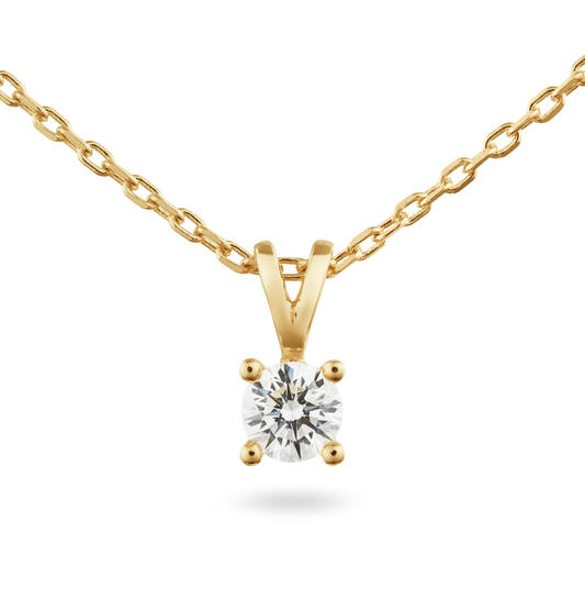  Collier - Solitaire Moderne - 0.3ct