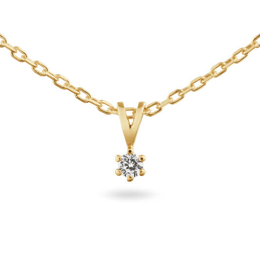  Collier - Solitaire Classique - 0.05ct
