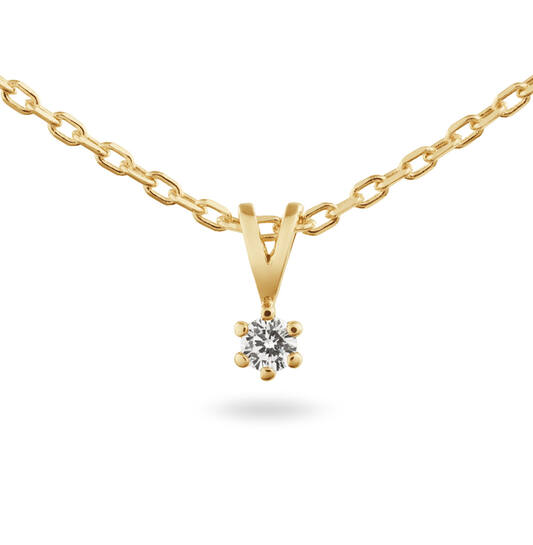  Kette - Solitaire Classique - 0.1ct