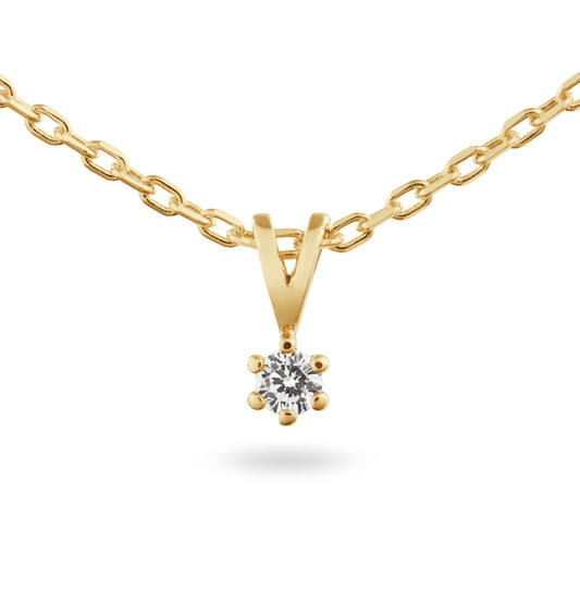  Collier - Solitaire Classique - 0.2ct