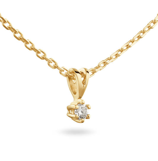  Collier - Solitaire Classique - 0.2ct