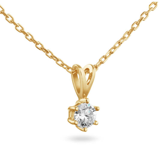  Collier - Solitaire Classique - 0.3ct