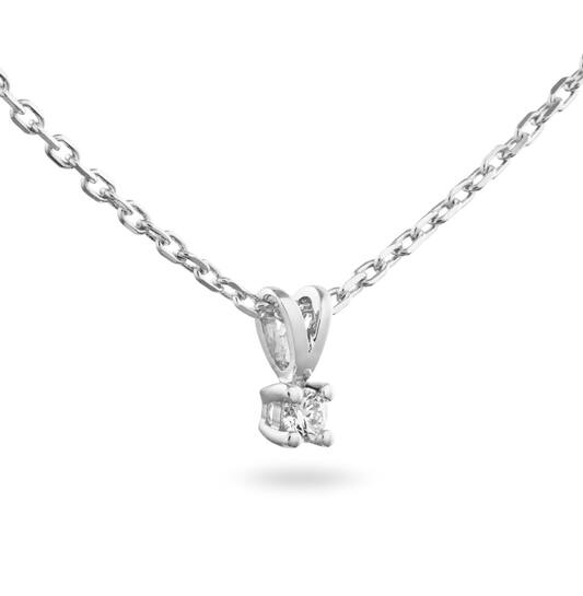  Kette - Solitaire Moderne - 0.1ct