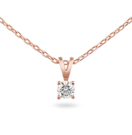  Necklace - Solitaire Moderne - 0.2ct