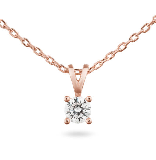  Collier - Solitaire Moderne - 0.3ct