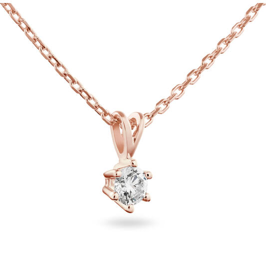  Collier - Solitaire Classique - 0.2ct
