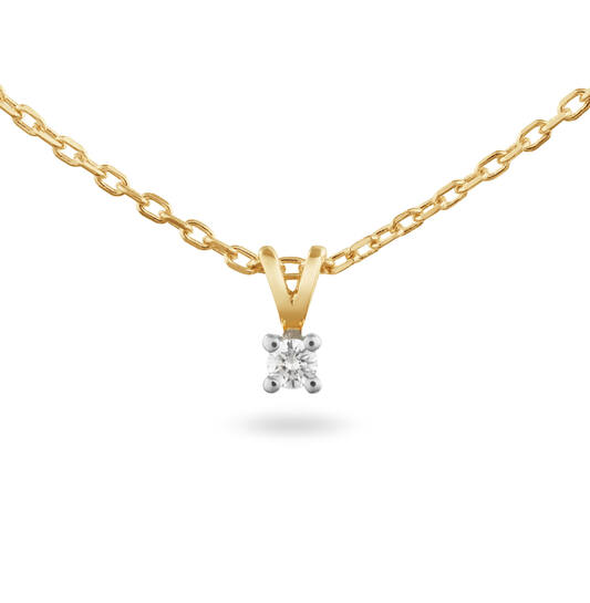  Kette - Solitaire Moderne - 0.05ct