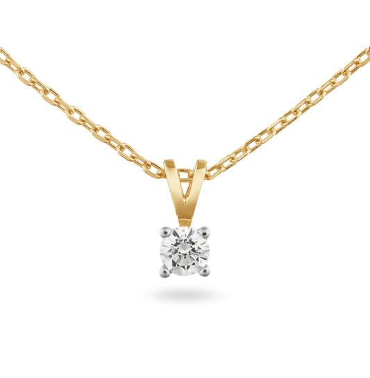  Kette - Solitaire Moderne - 0.2ct