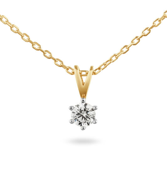  Kette - Solitaire Classique - 0.3ct
