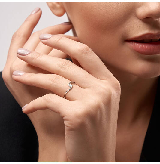  Rings with stone - Infini - 0.1ct