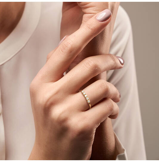  Ringen met steen - Memoire - 0.25ct
