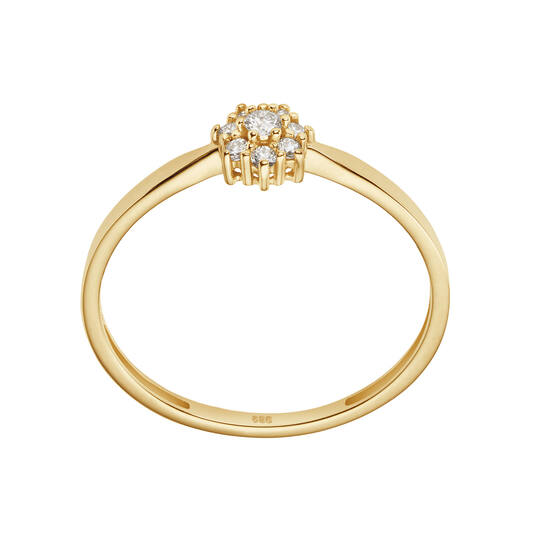  Bagues pierre - Rosette - 0.09ct