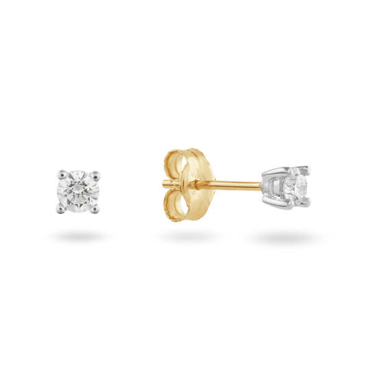  Boucles d'oreilles à puces - Solitaire Moderne - 0.2ct