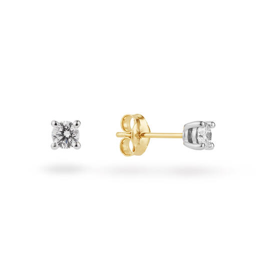  Oorstekers - Solitaire Moderne - 0.3ct