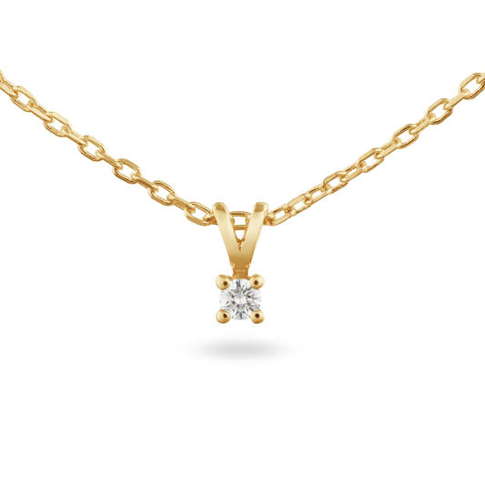  Kette - Solitaire Moderne - 0.05ct