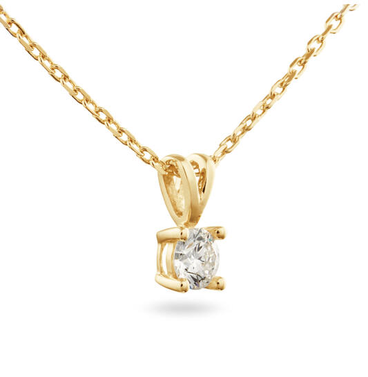  Collier - Solitaire Moderne - 0.3ct
