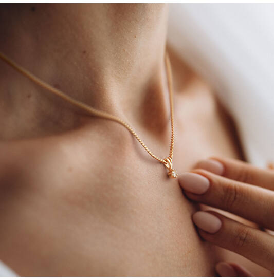  Collier - Solitaire Classique - 0.05ct