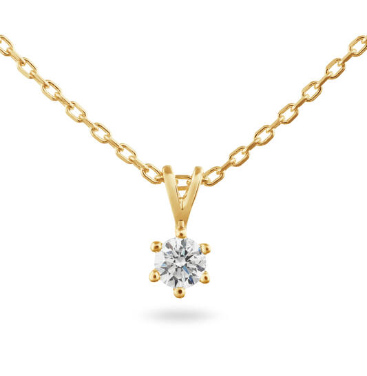  Kette - Solitaire Classique - 0.2ct