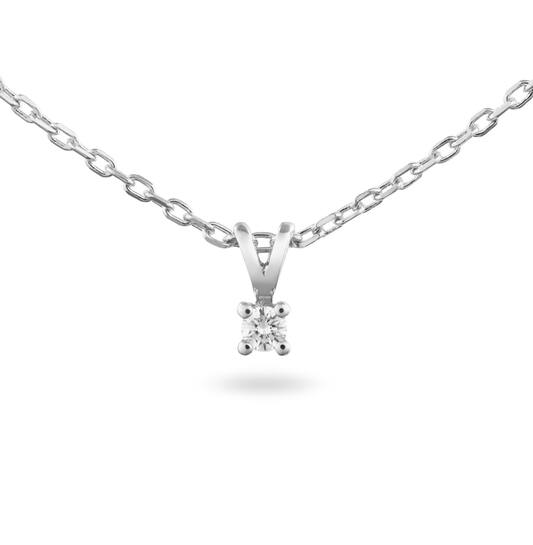  Collier - Solitaire Moderne - 0.05ct