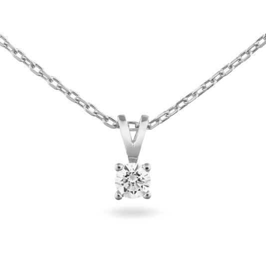  Necklace - Solitaire Moderne - 0.2ct