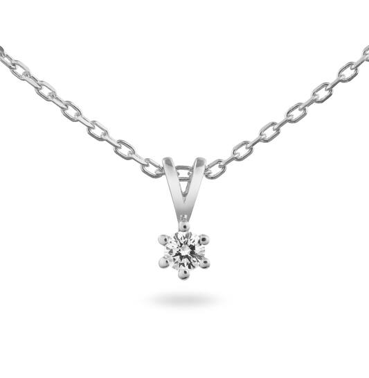  Necklace - Solitaire Classique - 0.1ct
