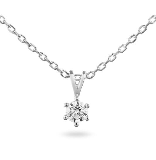  Collier - Solitaire Classique - 0.2ct