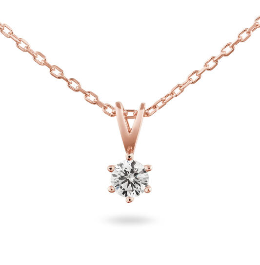 Collier - Solitaire Classique - 0.3ct