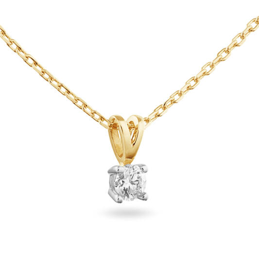 Necklace - Solitaire Moderne - 0.2ct
