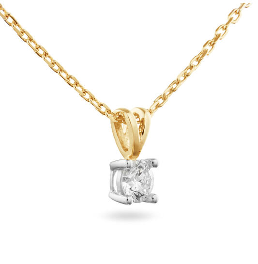  Collier - Solitaire Moderne - 0.3ct
