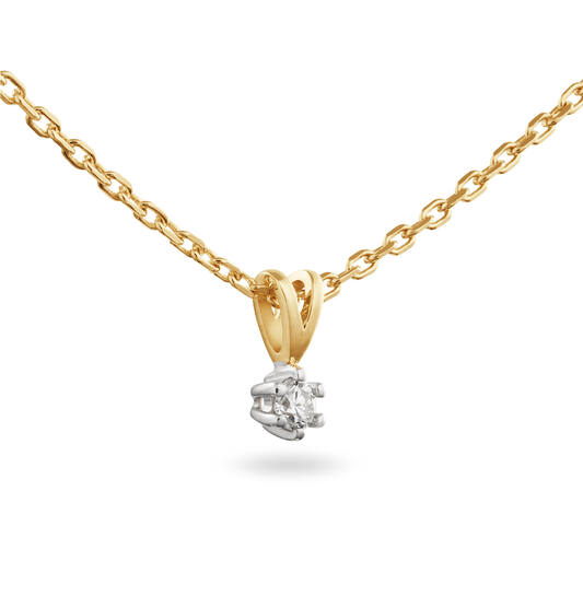  Collier - Solitaire Classique - 0.05ct