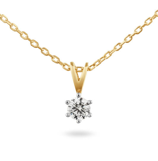  Kette - Solitaire Classique - 0.3ct