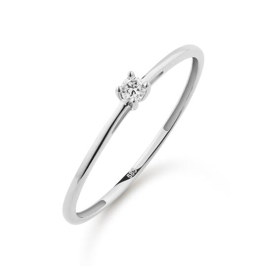  Bagues - Solitaire Moderne - 0.05ct