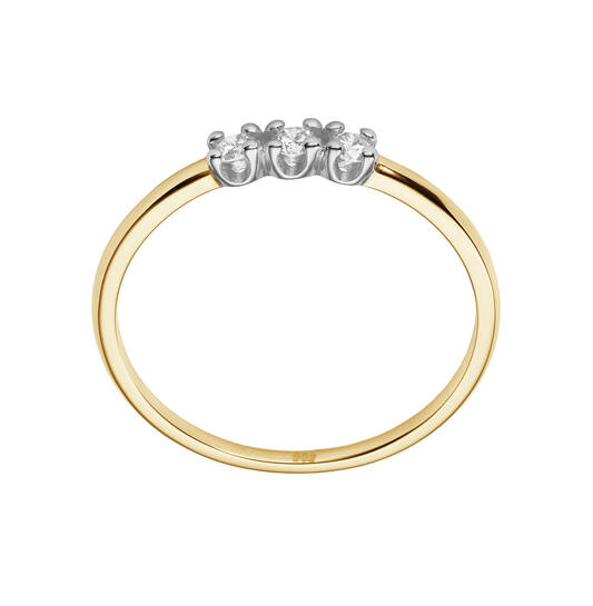  Ringe mit Stein - Memoire - 0.15ct