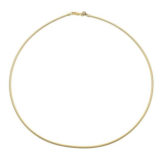  Collier - Rond - Omega - Argent - 45cm
