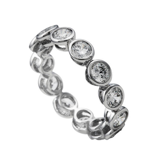  Ringe ohne Stein - Silber - Zirkonia