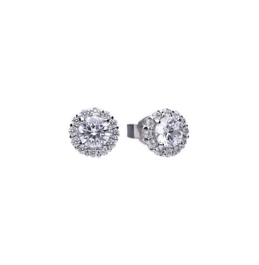  Boucles d'oreilles à puces - Argent - Zircone