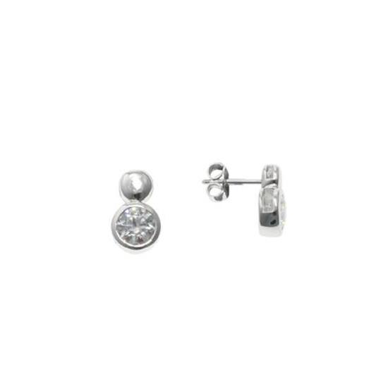  Oorstekers - Zilver - Zirkonia