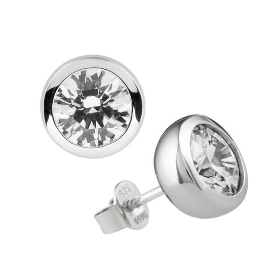  Oorstekers - Zilver - Zirkonia