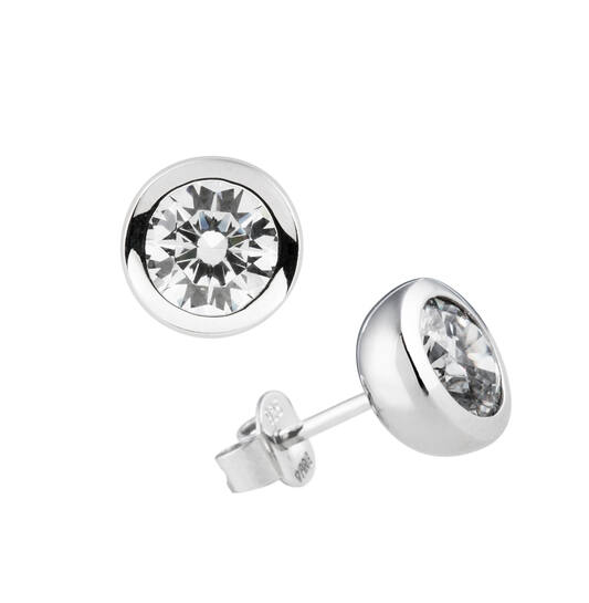  Oorstekers - Zilver - Zirkonia