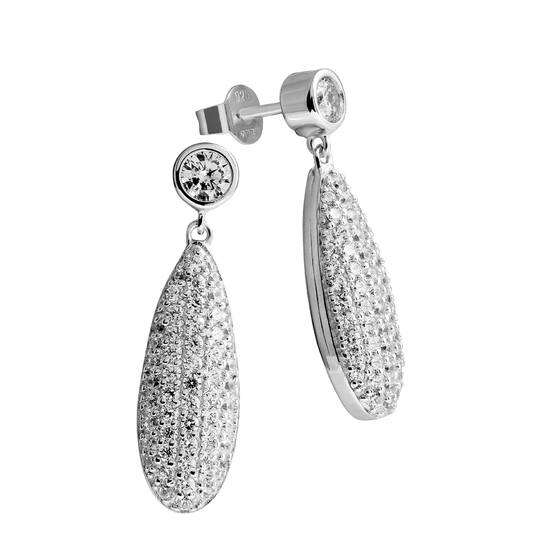  Oorhanger - Zilver - Zirkonia