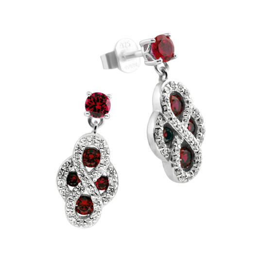  Pendant earrings - Silver - Zirconia