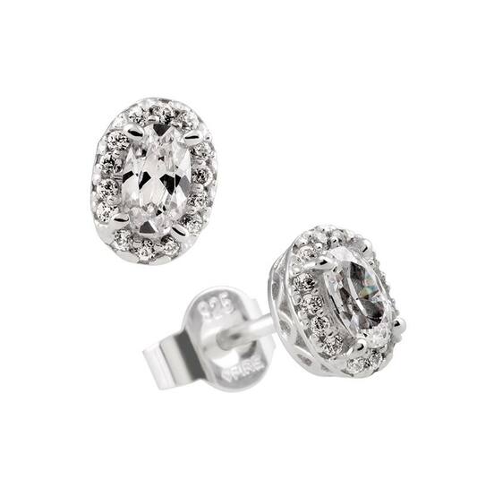  Oorstekers - Zilver - Zirkonia
