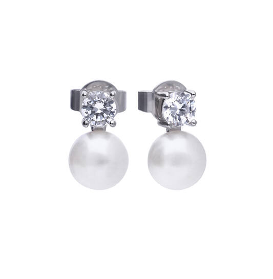  Ear studs - Silver - Zirconia
