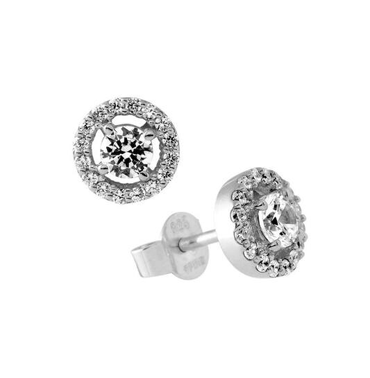  Ohrstecker - Silber - Zirkonia