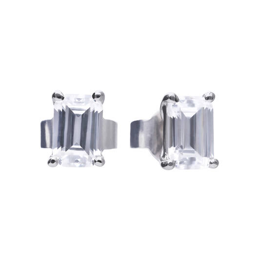  Boucles d'oreilles à puces - Argent - Zircone