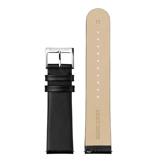 Leer - 22mm - M - Glanzende Gesp