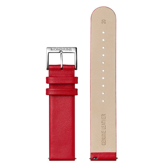 Leer - 20mm - M - Glanzende Gesp