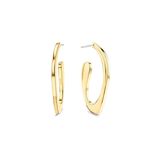  Earrings with studs - Steel - 4cm