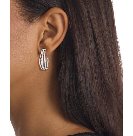  Boucles d'oreilles à puces - Acier - 3cm