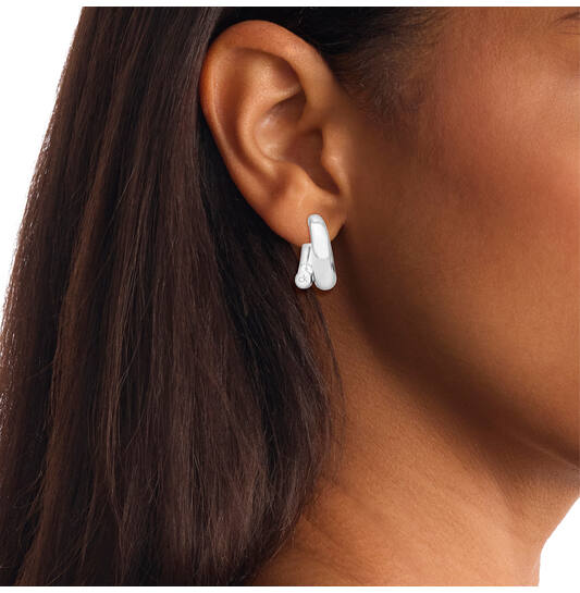  Boucles d'oreilles à puces - Acier - 2cm